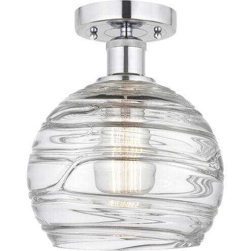 Edison Athens Deco Swirl 1 Light 7.50 inch Semi-Flush Mount