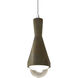 Radiance Collection - Erlen 1 Light 4.75 inch Tierra Red Slate and Polished Chrome Pendant Ceiling Light in Replaceable Bulb, White, Form+Finish+Function