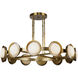 Alonso LED 50.5 inch Vintage Brass Chandelier Ceiling Light