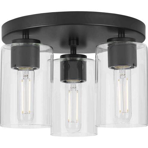 Cofield 3 Light 12 inch Matte Black Flushmount Ceiling Light