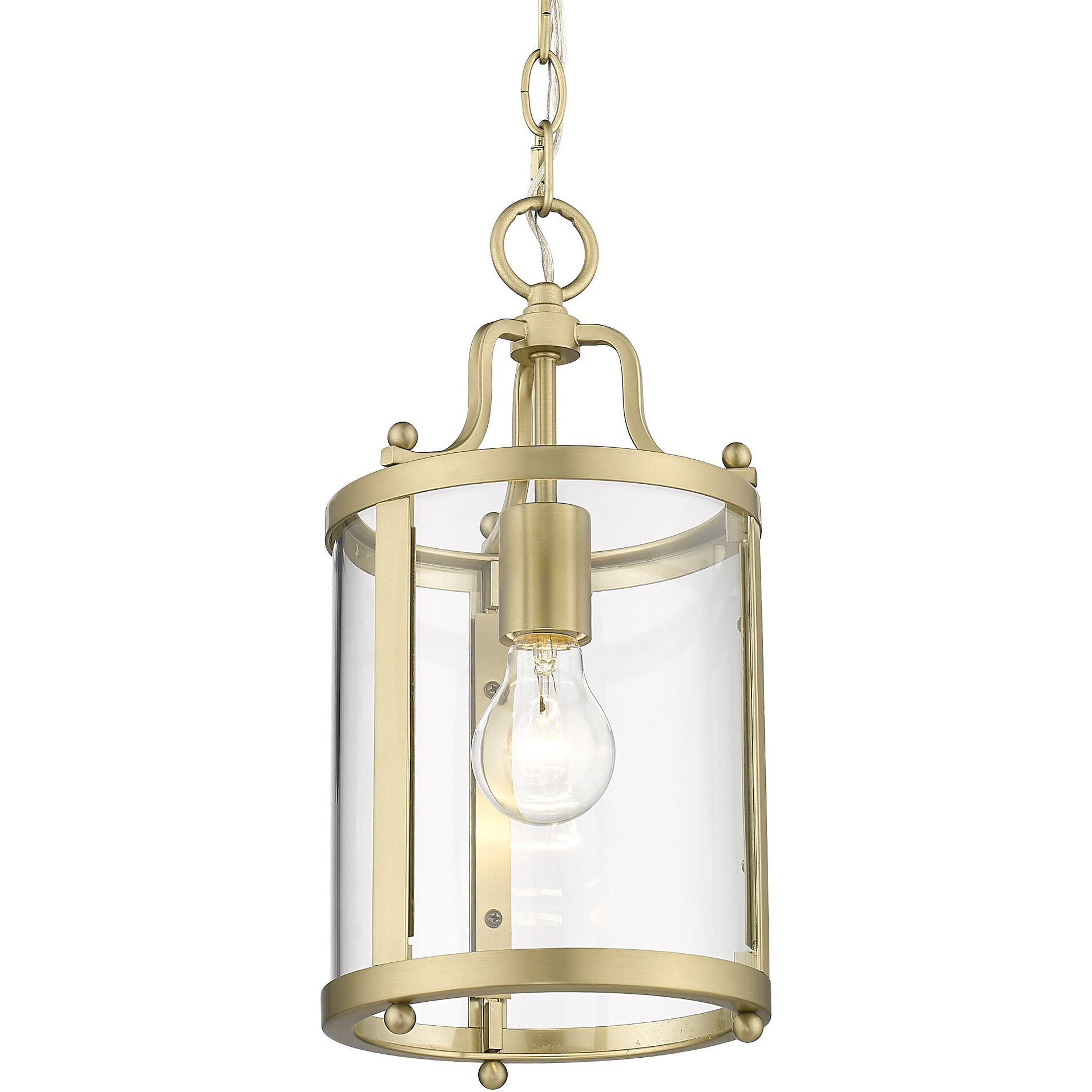 Payton 1 Light 7.25 inch Brushed Champagne Brass Pendant Ceiling Light