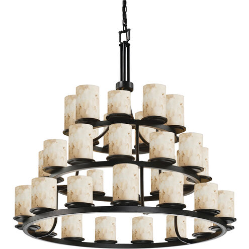 Alabaster Rocks 36 Light 42 inch Matte Black Chandelier Ceiling Light in Incandescent