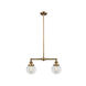 Franklin Restoration Beacon LED 23 inch Brushed Brass Chandelier Ceiling Light in Clear Glass, Franklin Restoration