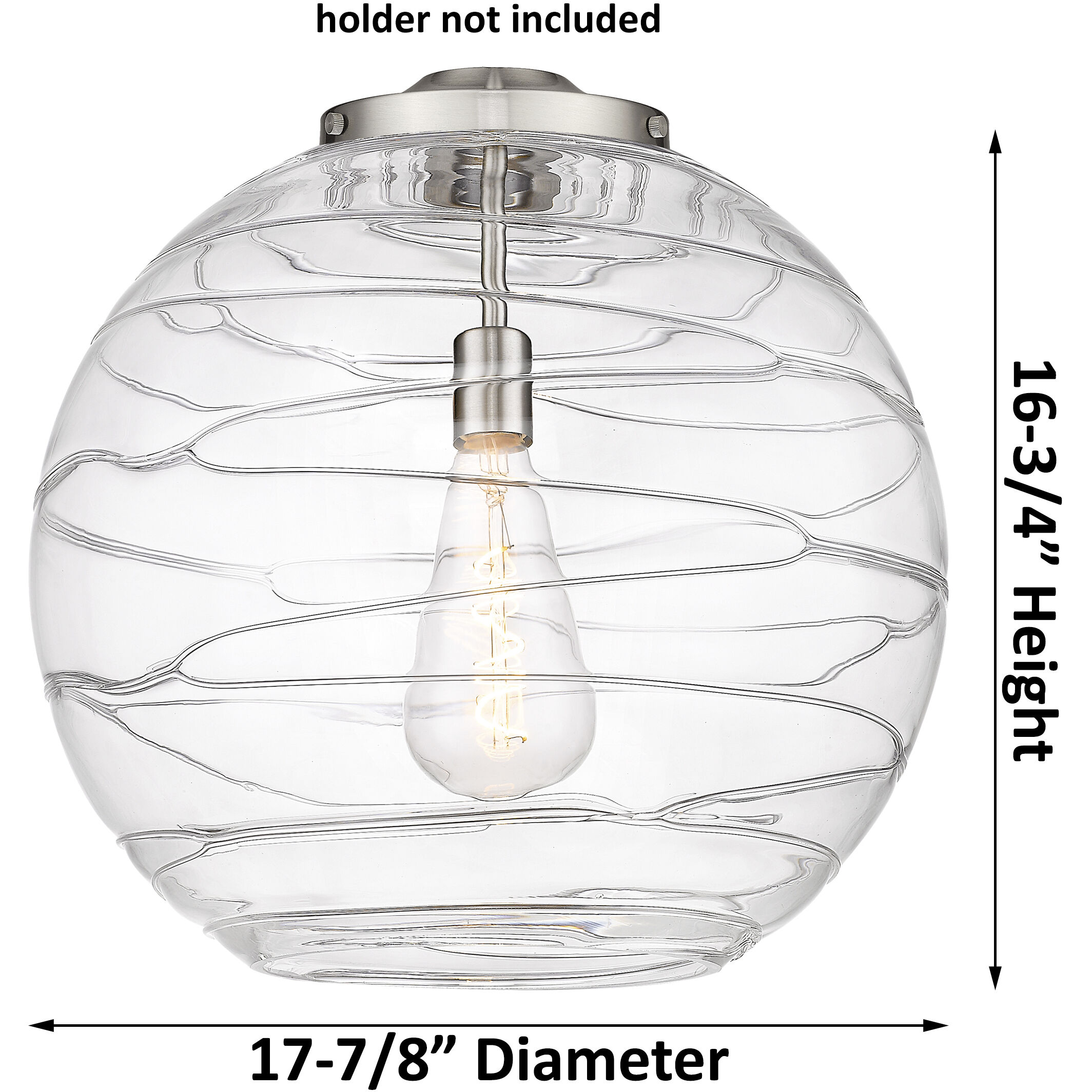 Ballston Athens Deco Swirl 3 Light 17.88 inch Matte Black Statement Pendant Ceiling Light in Incandescent, Clear Deco Swirl