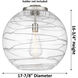 Ballston Athens Deco Swirl 3 Light 17.88 inch Satin Gold Statement Pendant Ceiling Light in Incandescent, Clear Deco Swirl