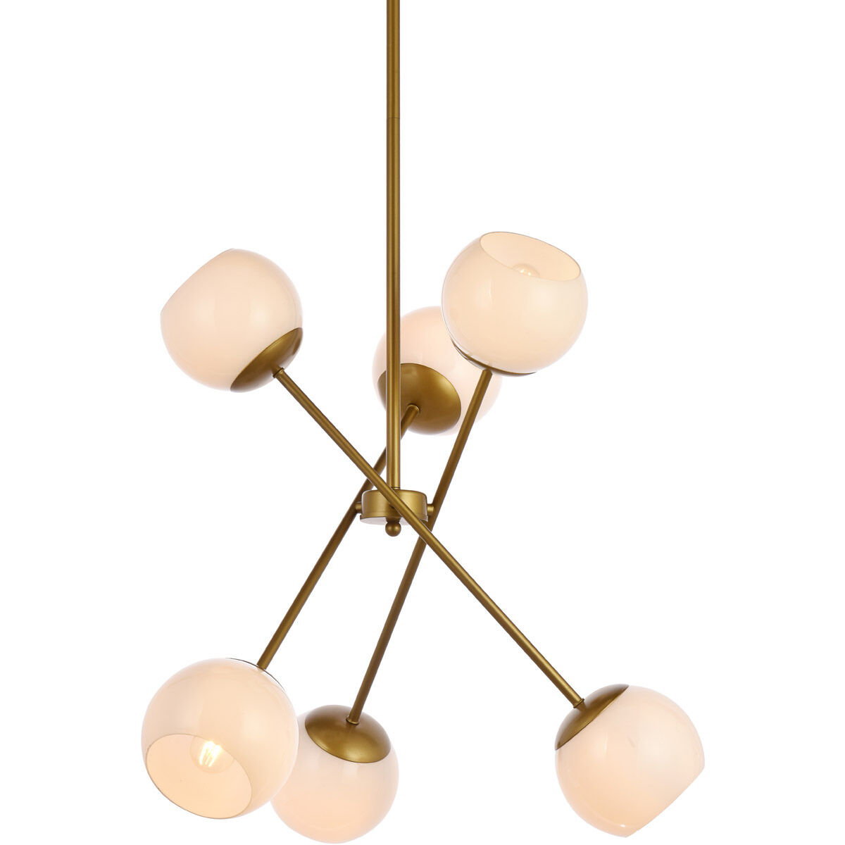Axl 6 Light 24 inch Brass Pendant Ceiling Light