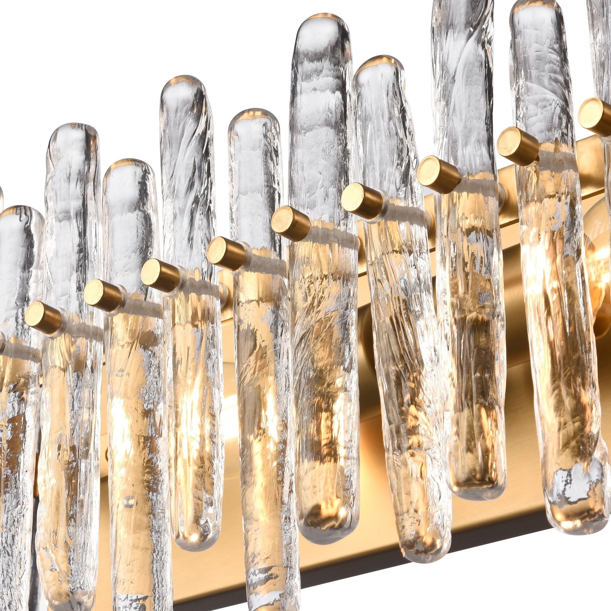 Icicles 4 Light 36 inch Satin Brass Bath Vanity Wall Light