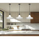 Reznor 1 Light 18 inch Matte Black Pendant Ceiling Light