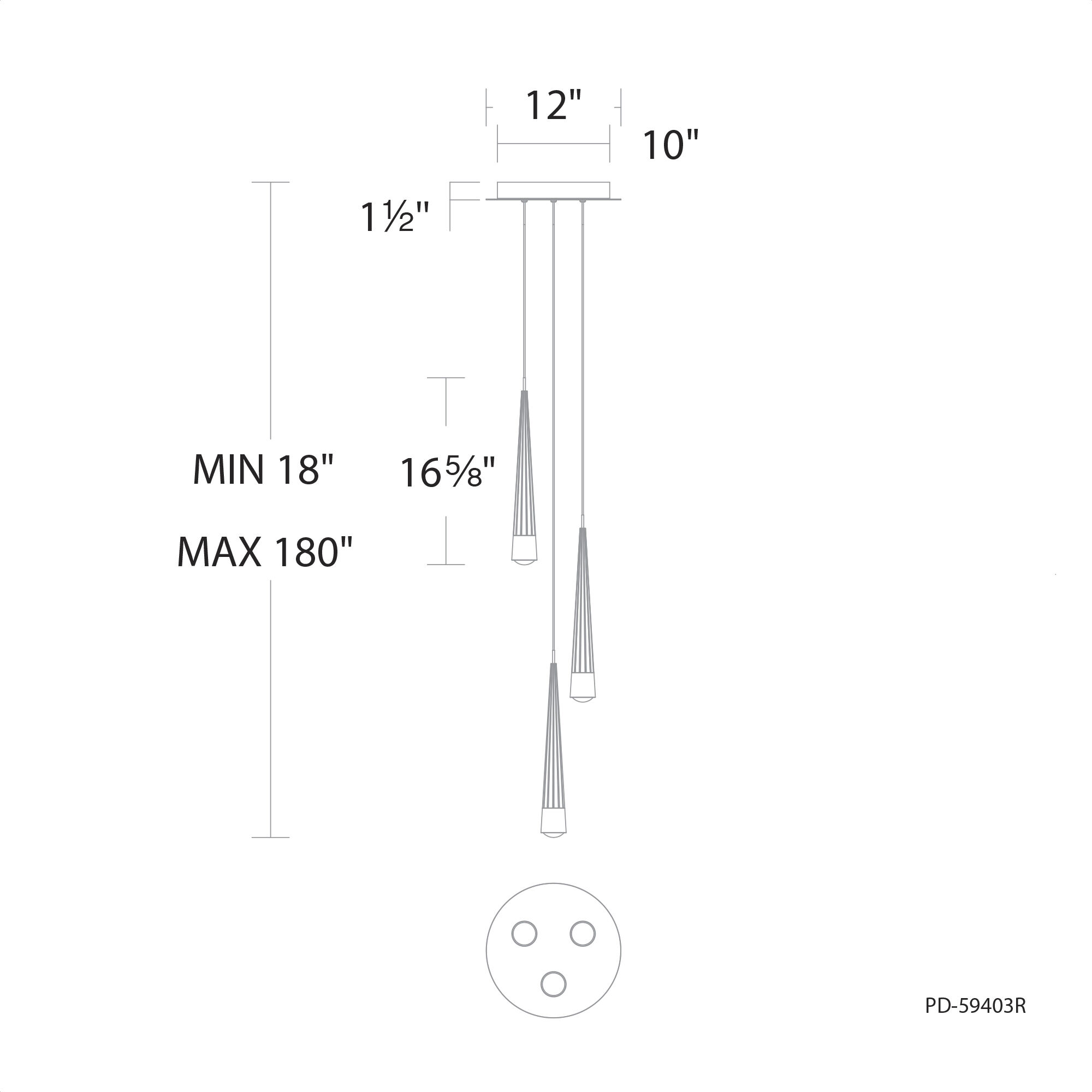 Quill LED 12 inch Chrome Multi-Light Pendant Ceiling Light, dweLED