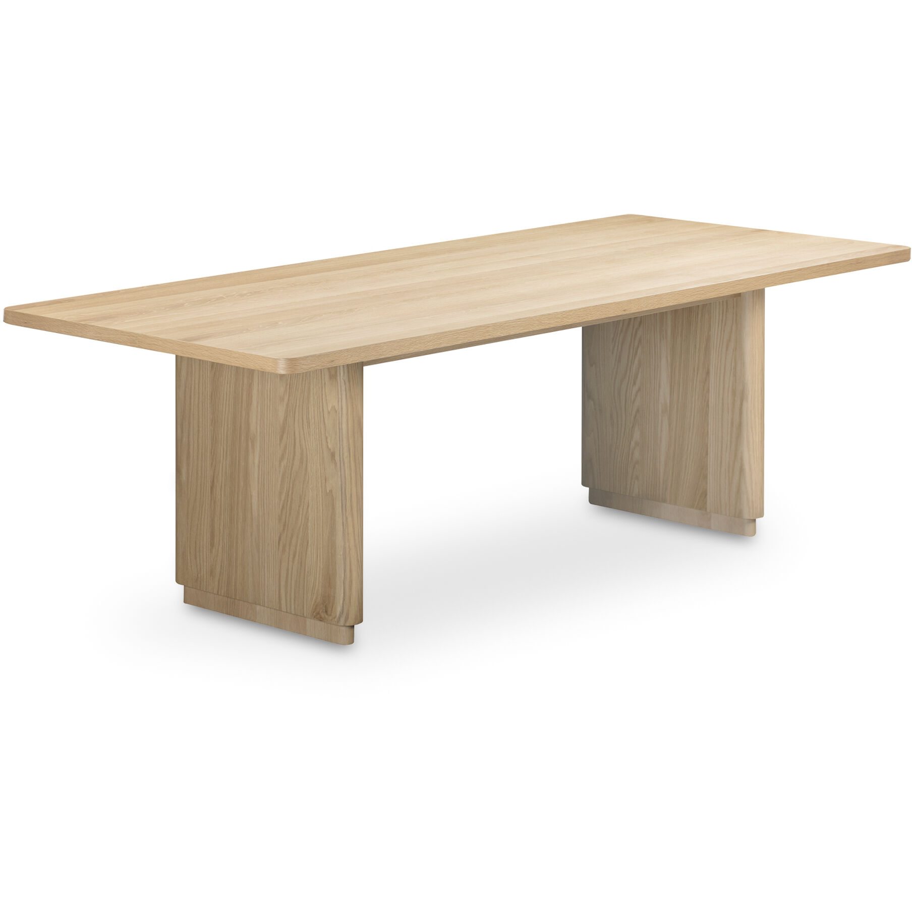 Round Off 88 X 39 inch Natural Dining Table, Small