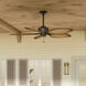 Nani 56 inch Satin Natural Bronze with Ivory with Walnut Blades Ceiling Fan