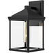 Alora Mood Larchmont 1 Light 14.88 inch Textured Black Outdoor Wall Light