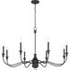 Halifax County 8 Light 48 inch Textured Coal Chandelier Ceiling Light