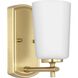 Adley 1 Light 4.5 inch Satin Brass Bath Vanity Light Wall Light
