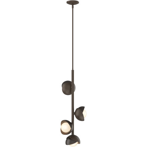 Brooklyn 4 Light 11.6 inch Bronze and Oil Rubbed Bronze Vertical Pendant Ceiling Light in Bronze/Oil Rubbed Bronze