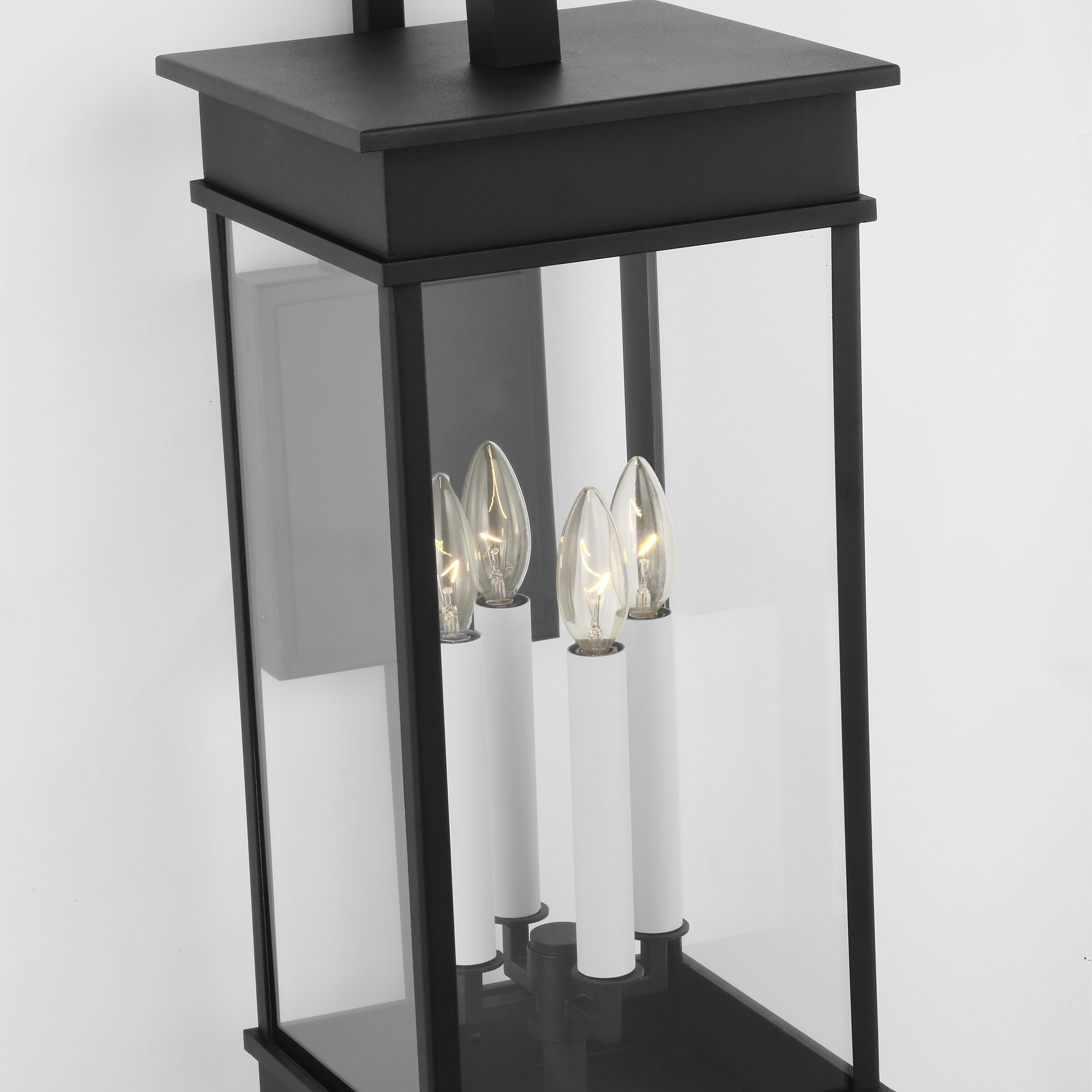 C&M by Chapman & Myers Cupertino 4 Light 25.63 inch Textured Black Outdoor Wall Lantern