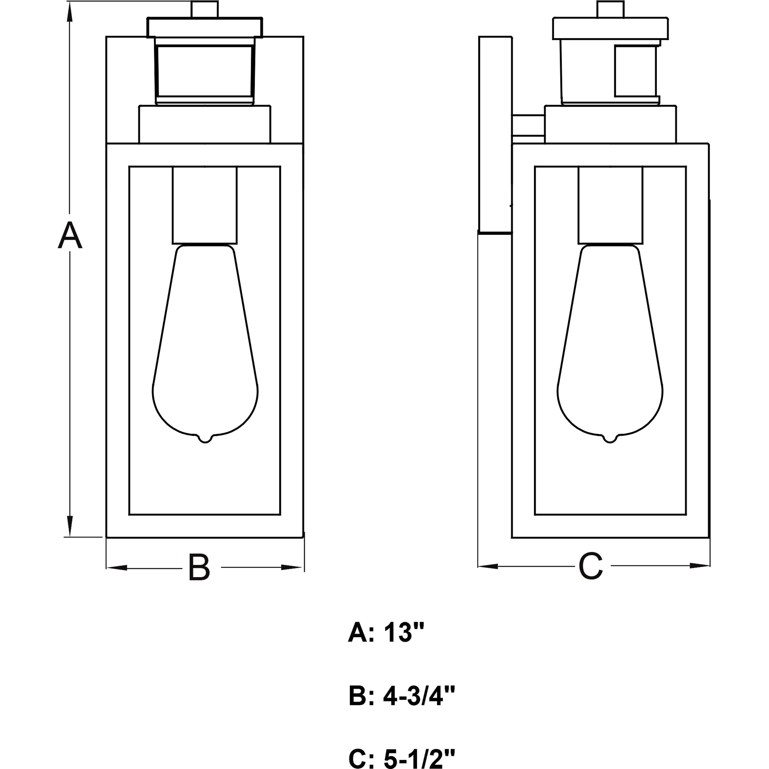 Lombard Textured Black Outdoor Motion Sensor