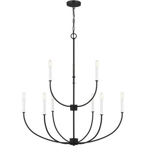Greenwich 9 Light 32 inch Midnight Black Chandelier Ceiling Light