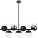 Eclipse 7 Light 43 inch Black Pendant Ceiling Light