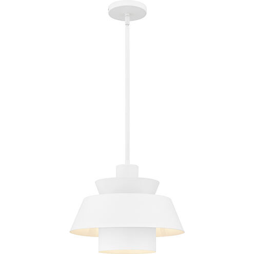 Lumi 1 Light 14 inch Matte White Pendant Ceiling Light