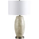Virga 28 inch 100 watt Cream and Antique Brass Table Lamp Portable Light