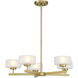 Falster LED 26 inch Warm Brass Chandelier Ceiling Light