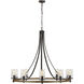 Sean Lavin Angelo 10 Light 48.13 inch Distressed Weathered Oak / Slate Grey Metal Chandelier Ceiling Light