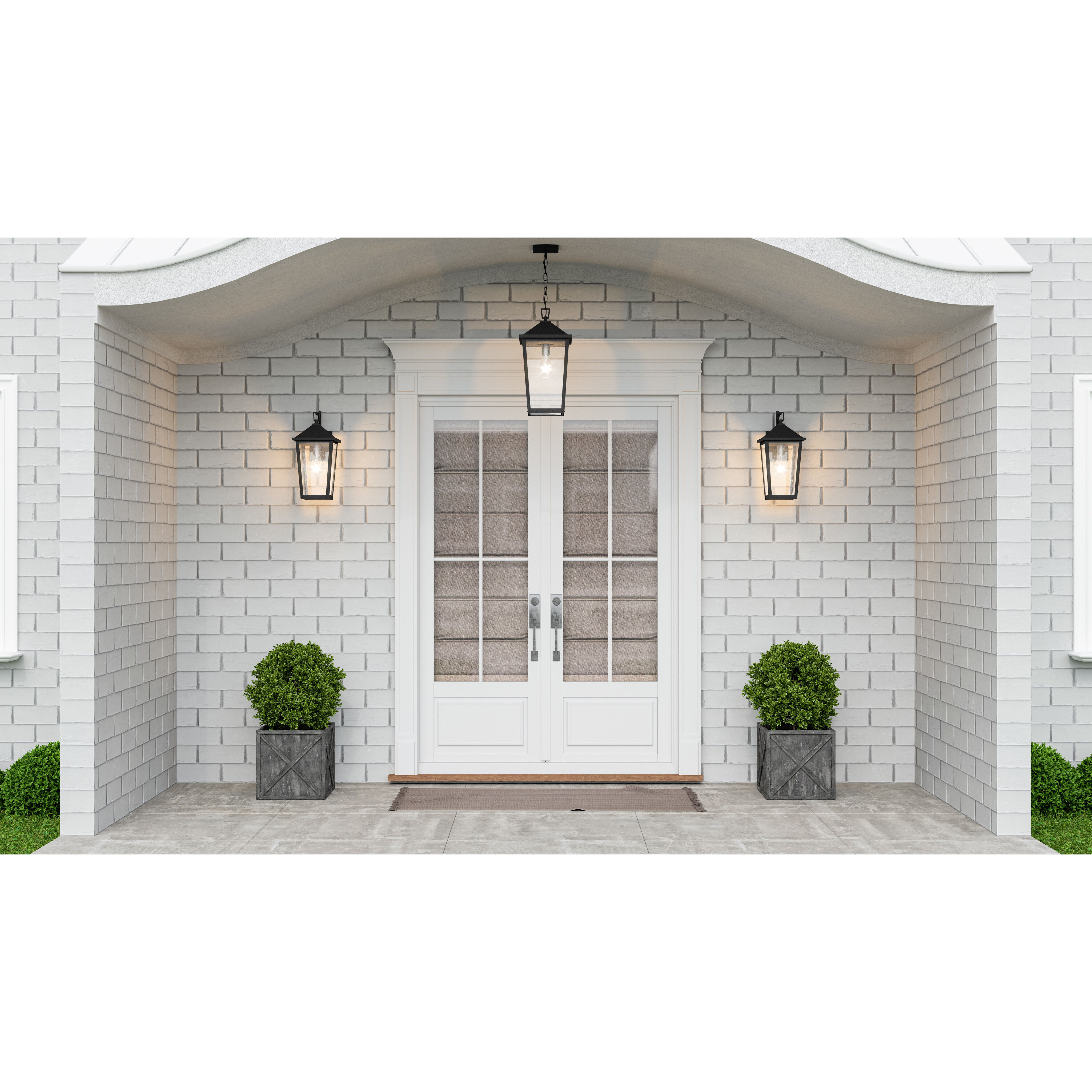 Stoneleigh 1 Light 17 inch Mottled Black Outdoor Wall Lantern