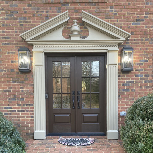 Montecito Outdoor Wall Mount Lantern in Black, Large