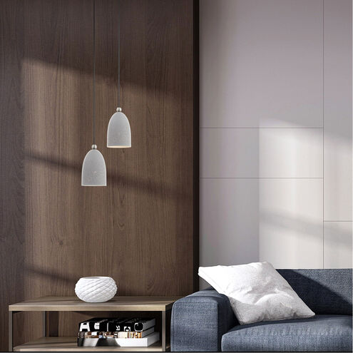 Arlington 1 Light 6 inch Nordic Gray with Brushed Nickel Accents Pendant Ceiling Light