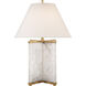 J. Randall Powers Cameron 28 inch 150 watt Natural Quartz Stone Table Lamp Portable Light in Linen