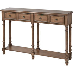 Hager 48 X 11 inch Brown with Dark Bronze Console Table
