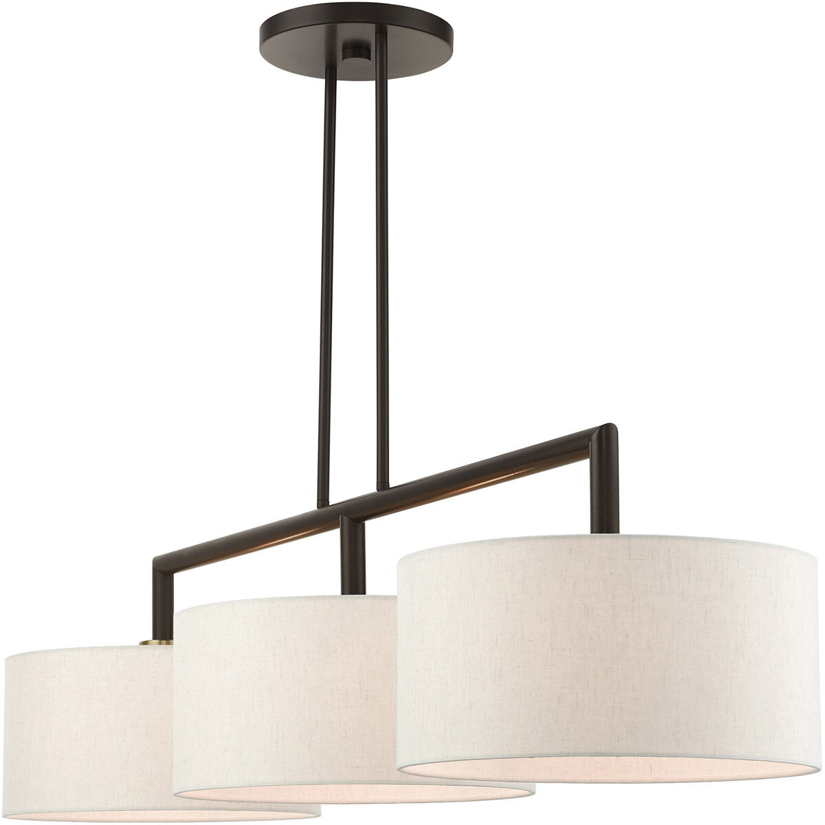 Meridian Linear Chandelier Ceiling Light in English Bronze