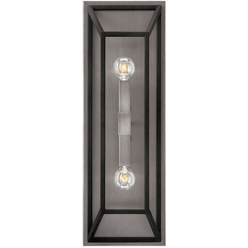 Fulton 2 Light 7.5 inch Aged Zinc with Antique Nickel Indoor Wall Sconce Wall Light