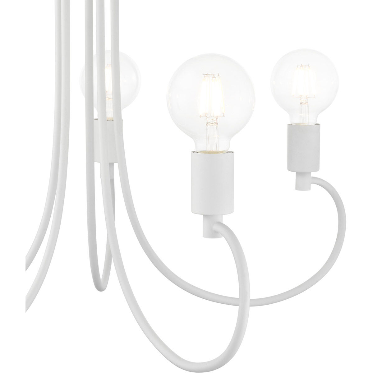 Bari 5 Light 25 inch White Chandelier Ceiling Light