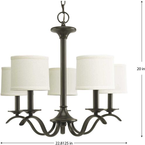 Inspire 5 Light 23 inch Antique Bronze Chandelier Ceiling Light