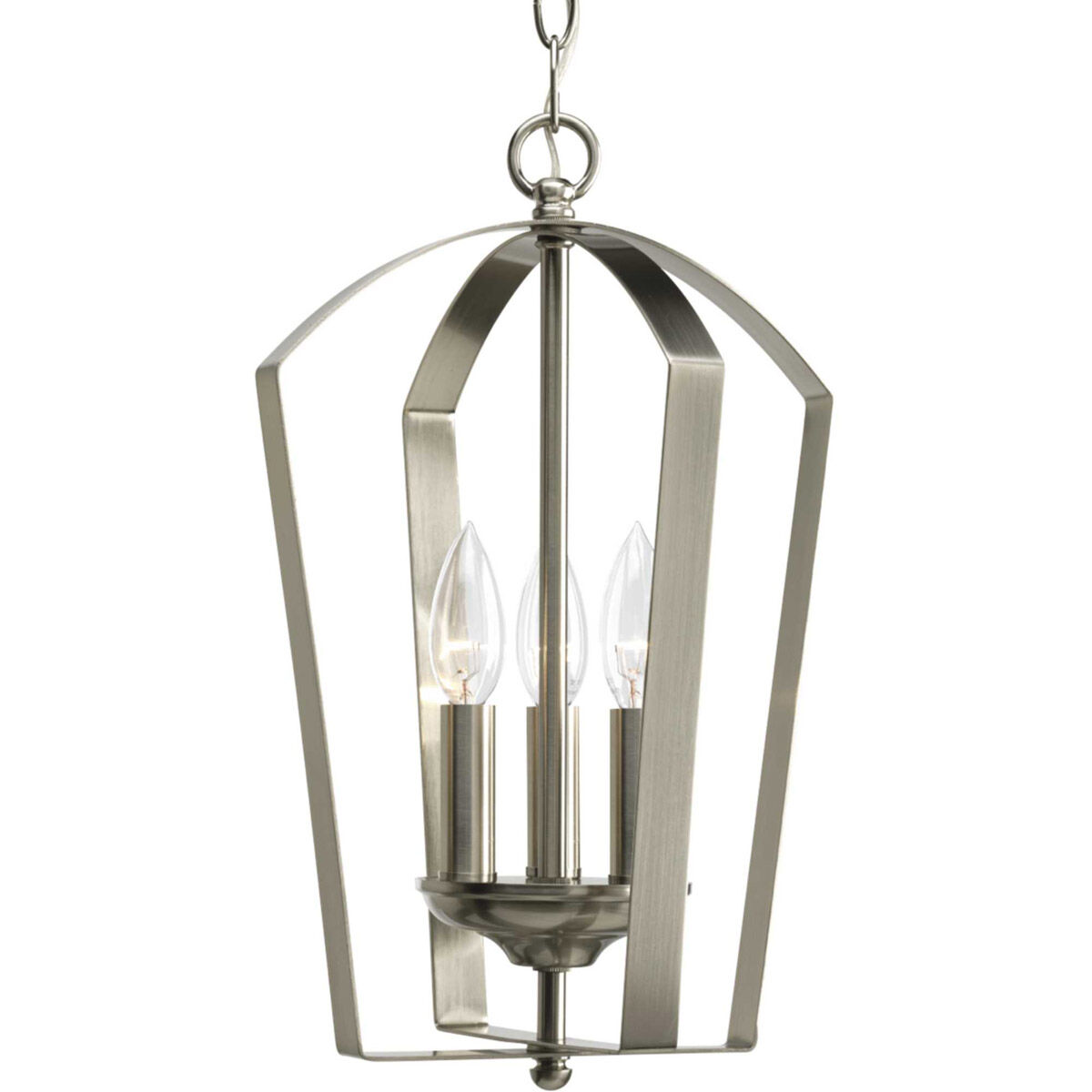 Gather 3 Light 10 inch Brushed Nickel Foyer Pendant Ceiling Light