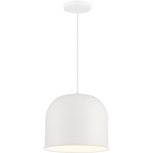 Vantage Pendants 1 Light 11 inch White Pendant Ceiling Light