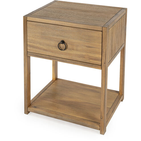 Lark Natural Wood End Table in Light Brown