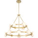 Zill LED 42.13 inch Lily Gold Pendant Ceiling Light