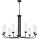 Truby 9 Light 38 inch Black Chandelier Ceiling Light, Large