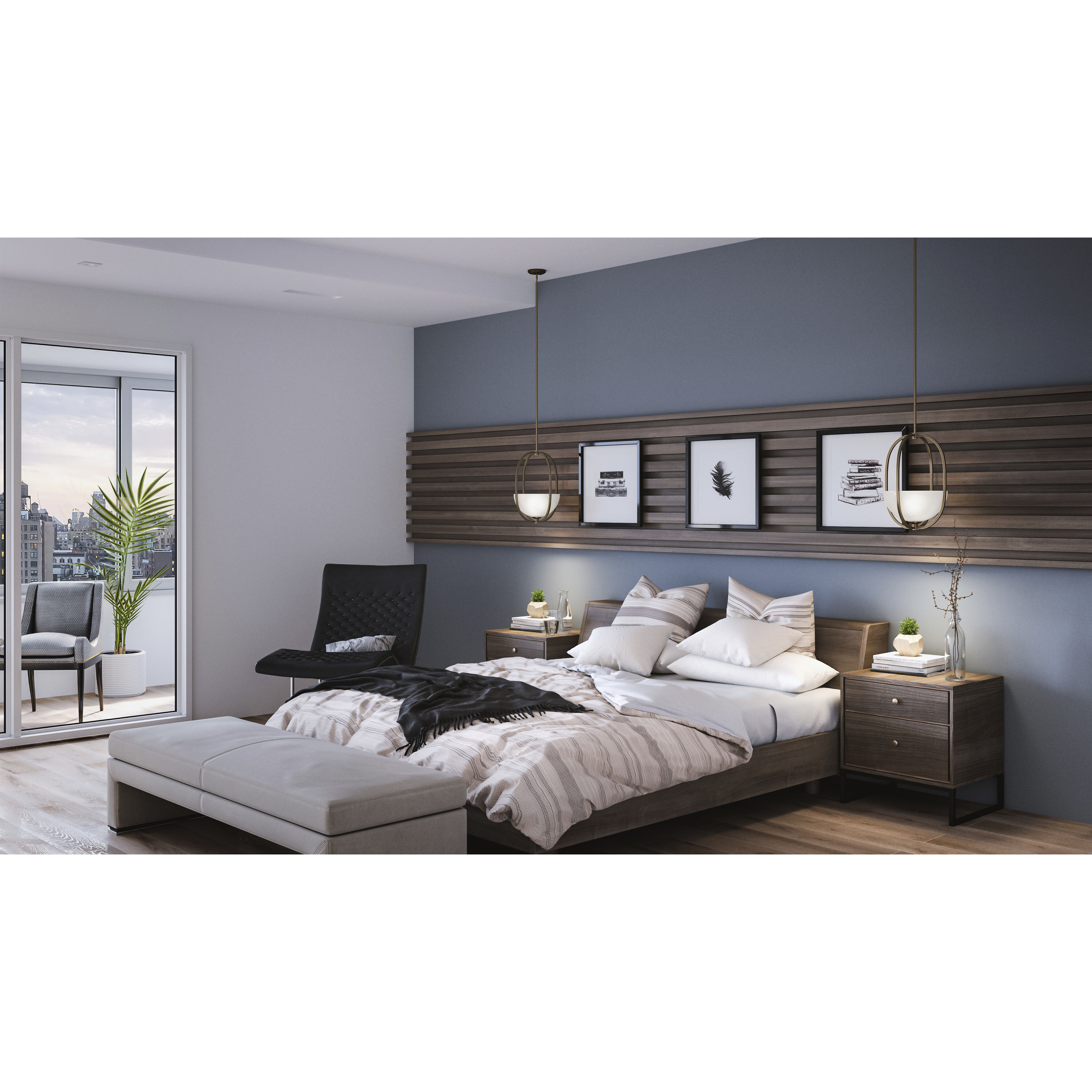 Calluna 1 Light 14.5 inch Statuary Bronze Pendant Ceiling Light