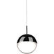 Pluto LED 4 inch Black Chrome Pendant Ceiling Light