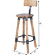 Masterson Wood & Metal Bar Stool