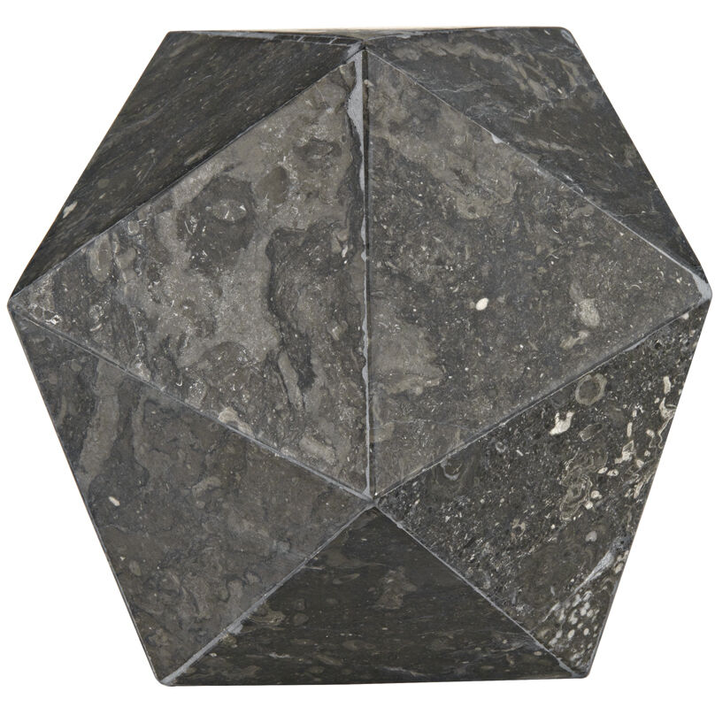 Polyhedron Black Marble Object