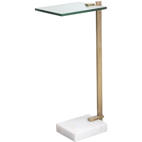 Butler 24 X 11 inch Brushed Brass and White Marble Coffee Tables