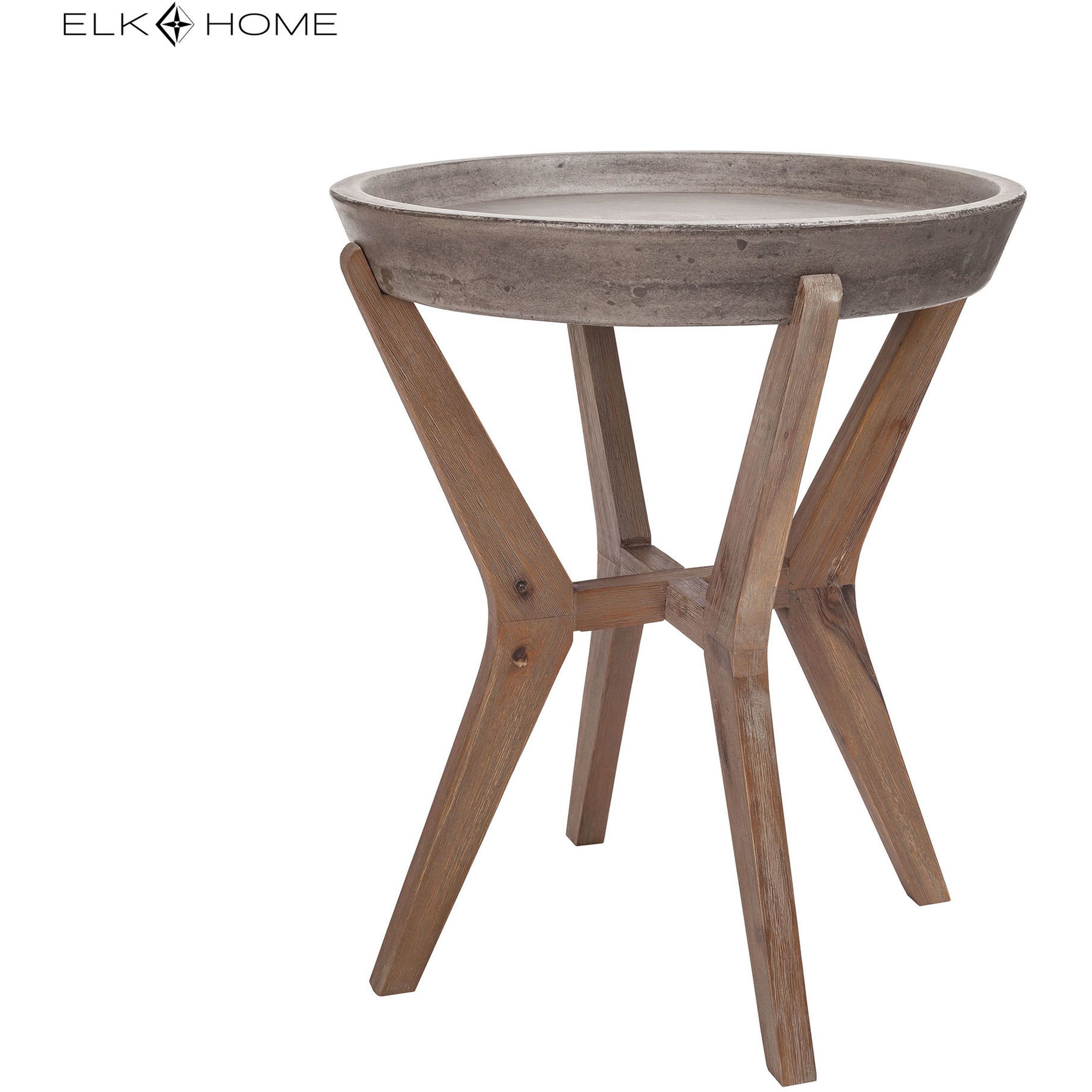 Tonga 21.75 X 18.25 inch Polished Concrete with Atlantic Brushed Accent Table