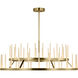 Sean Lavin Sagrada LED 49 inch Hand-Rubbed Antique Brass Two-Tier Chandelier Ceiling Light