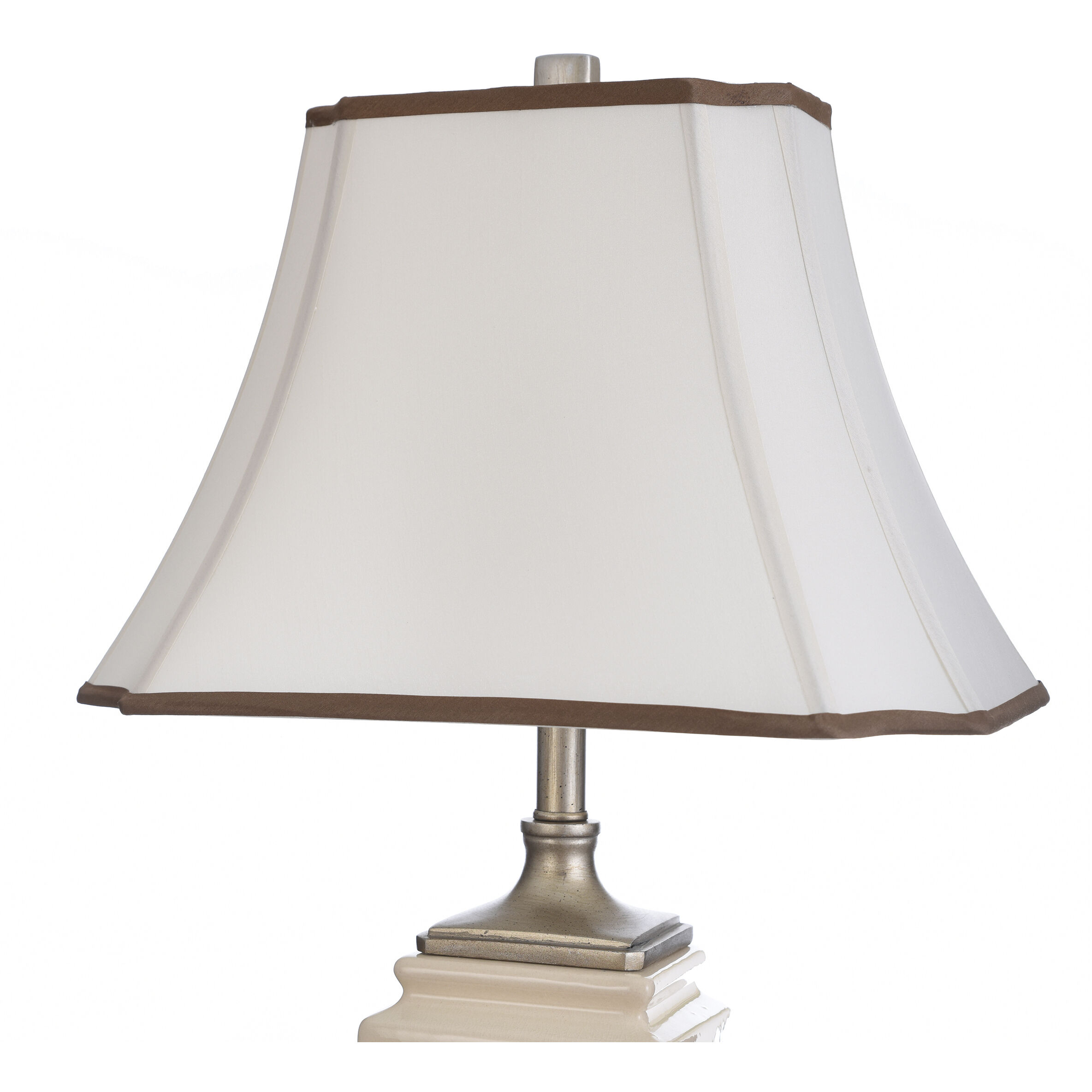 Signature 32 inch 100 watt Cream Crackle Table Lamp Portable Light 