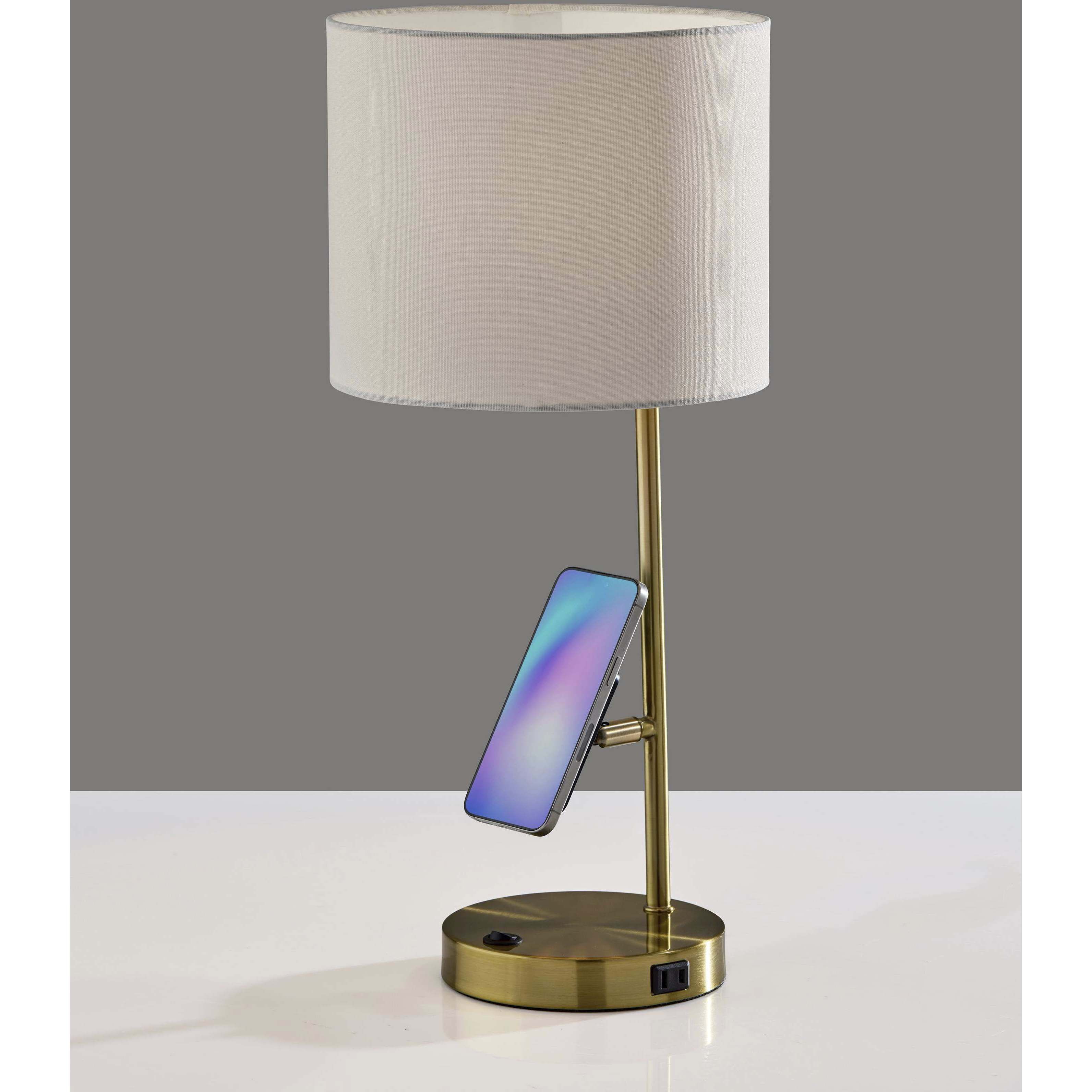 Wyatt 22 inch 60.00 watt Antique Brass Supercharger Desk Lamp Portable Light